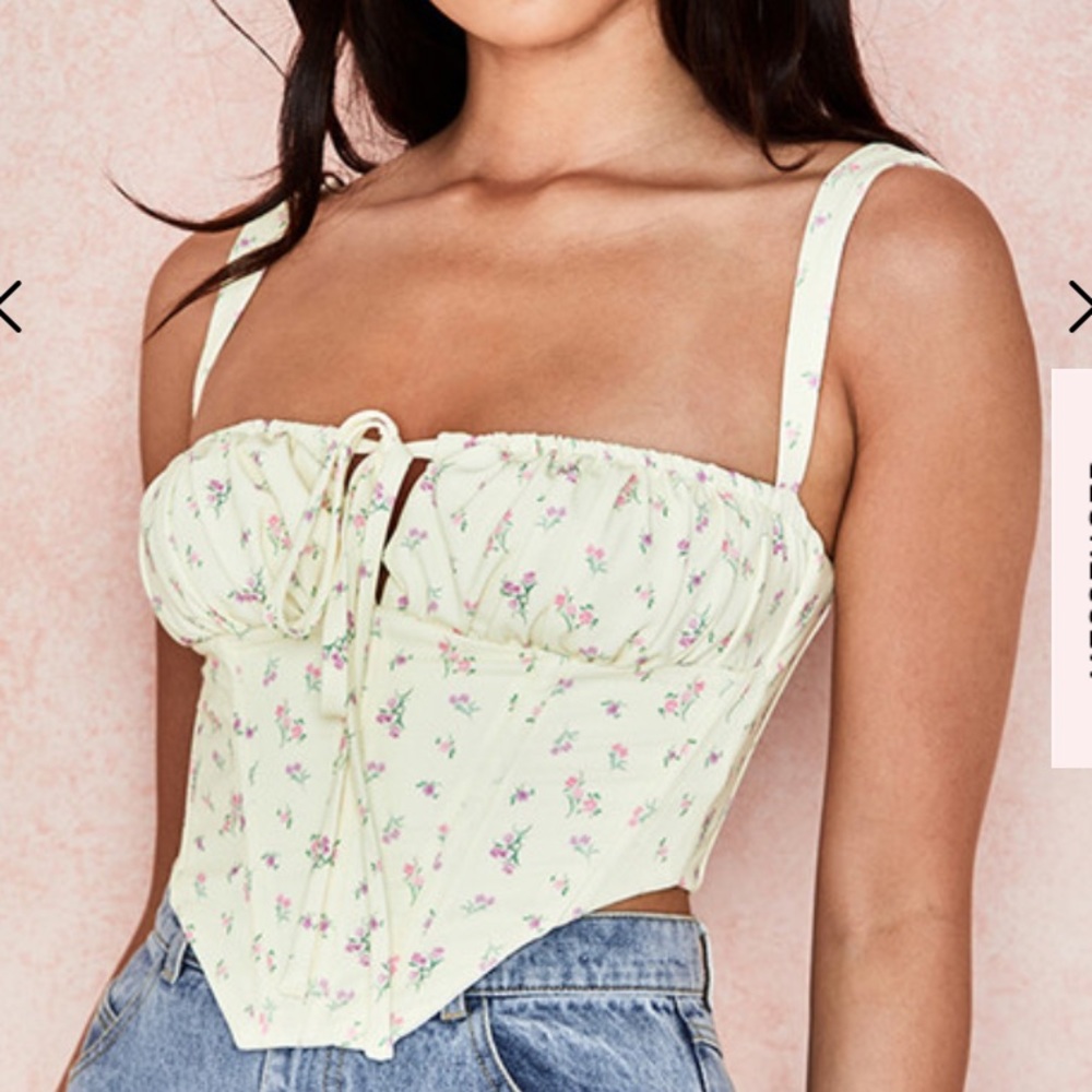 House of CB Gene floral corset top